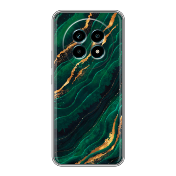 Силиконовый чехол на Realme 13 Pro Plus с принтом Мрамор зеленое золото Силиконовый чехол на Realme 13 Pro Plus с принтом Мрамор зеленое золото