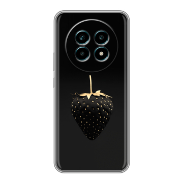 Силиконовый чехол на Realme 13 Pro Plus с принтом Черная клубника Силиконовый чехол на Realme 13 Pro Plus с принтом Черная клубника