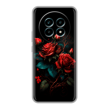Силиконовый чехол на Realme 13 Pro Plus с принтом Розы красные Силиконовый чехол на Realme 13 Pro Plus с принтом Розы красные