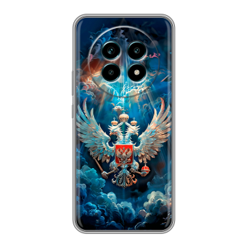 Силиконовый чехол на Realme 13 Pro Plus с принтом Герб флаг России