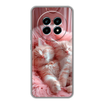 Силиконовый чехол на Realme 13 Pro Plus с принтом котята котики