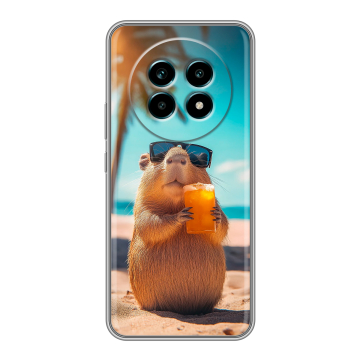Силиконовый чехол на Realme 13 Pro Plus с принтом Капибара