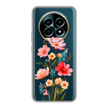 Силиконовый чехол на Realme 13 Pro Plus с принтом Цветы