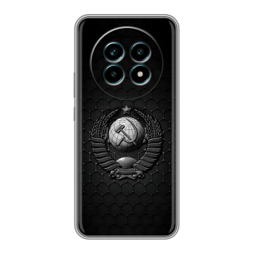 Силиконовый чехол на Realme 13 Pro Plus с принтом Герб Флаг СССР