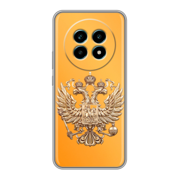 Силиконовый чехол на Realme 13 Pro Plus с принтом Герб Флаг России