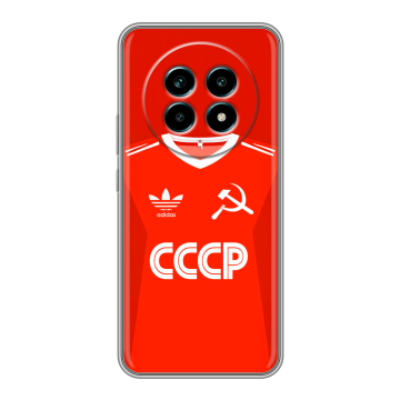 Силиконовый чехол на Realme 13 Pro Plus с принтом Флаг Герб СССР