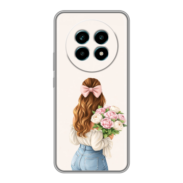 Силиконовый чехол на Realme 13 Pro Plus с принтом женский