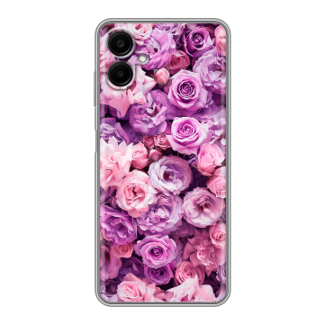 Силиконовый чехол на Samsung Galaxy A06 с принтом лавандовые розы Силиконовый чехол на Samsung Galaxy A06 с принтом лавандовые розы