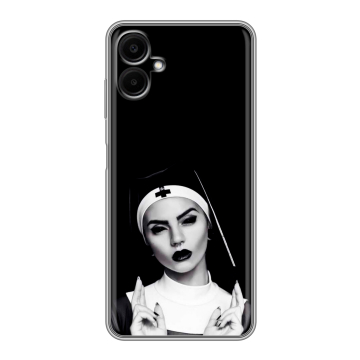 Силиконовый чехол на Samsung Galaxy A06 с принтом монашка