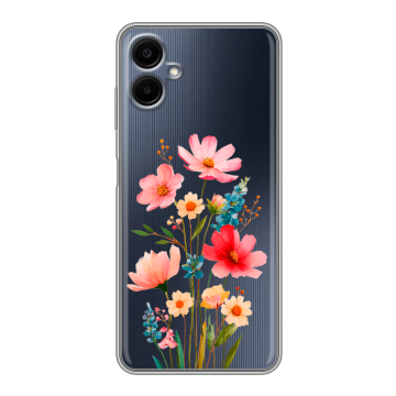 Силиконовый чехол на Samsung Galaxy A06 с принтом Цветы Силиконовый чехол на Samsung Galaxy A06 с принтом Цветы