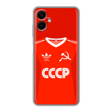 Силиконовый чехол на Samsung Galaxy A06 с принтом Флаг Герб СССР Силиконовый чехол на Samsung Galaxy A06 с принтом Флаг Герб СССР