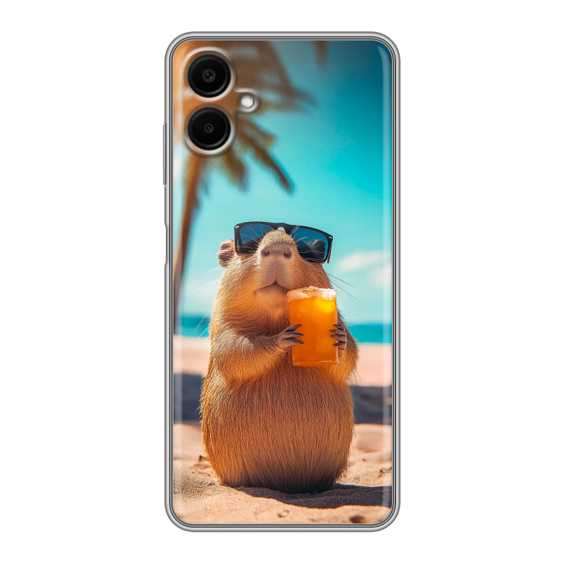 Силиконовый чехол на Samsung Galaxy A06 с принтом Капибара Силиконовый чехол на Samsung Galaxy A06 с принтом Капибара