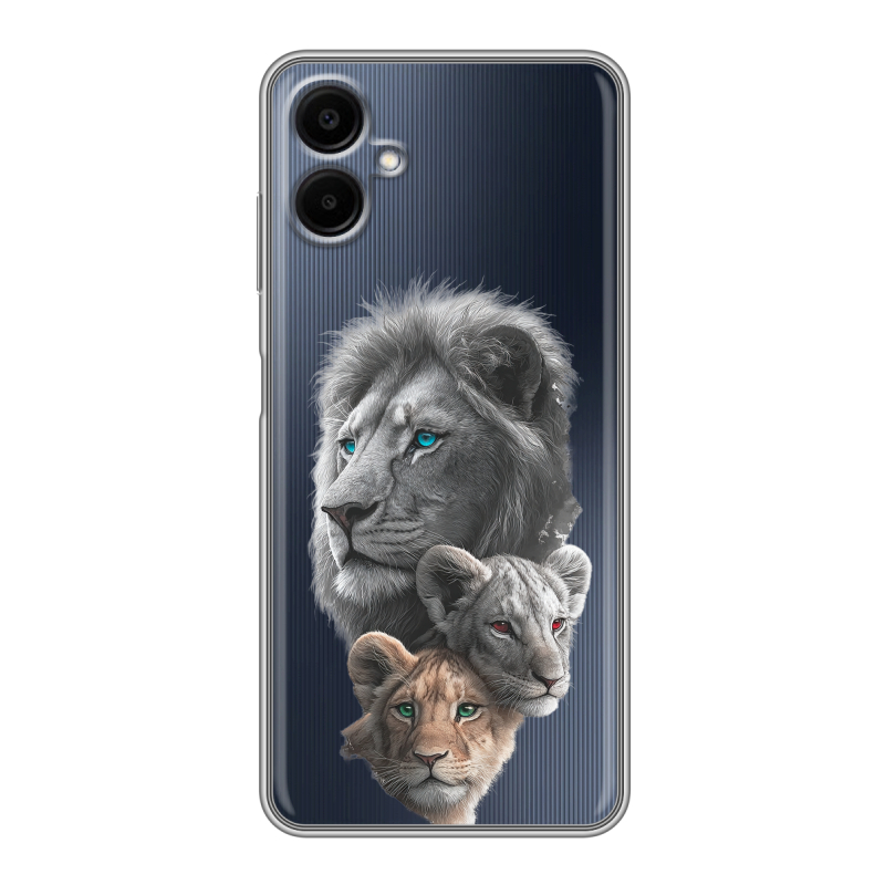 Силиконовый чехол на Samsung Galaxy A06 с принтом Львы Силиконовый чехол на Samsung Galaxy A06 с принтом Львы