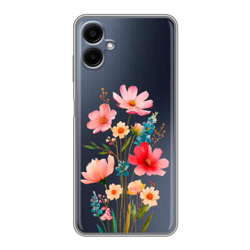 Силиконовый чехол на Samsung Galaxy A06 с принтом Цветы Силиконовый чехол на Samsung Galaxy A06 с принтом Цветы