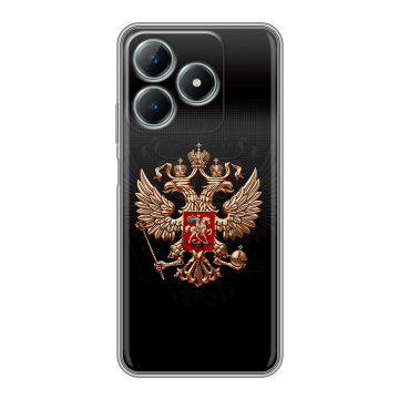 Силиконовый чехол на Realme C61 4G с принтом Герб России