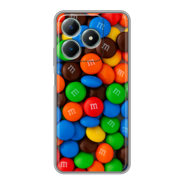 Силиконовый чехол на Realme C61 4G с принтом Конфеты