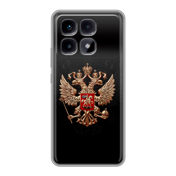 Силиконовый чехол на Xiaomi Redmi K70 Ultra с принтом Герб России Силиконовый чехол на Xiaomi Redmi K70 Ultra с принтом Герб России