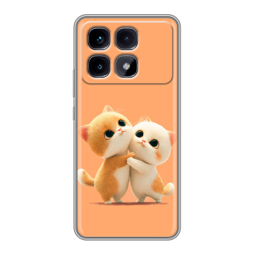 Силиконовый чехол на Xiaomi Redmi K70 Ultra с принтом Милые котики Силиконовый чехол на Xiaomi Redmi K70 Ultra с принтом Милые котики