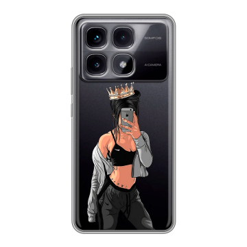 Силиконовый чехол на Xiaomi Redmi K70 Ultra с принтом Женские принты Силиконовый чехол на Xiaomi Redmi K70 Ultra с принтом Женские принты