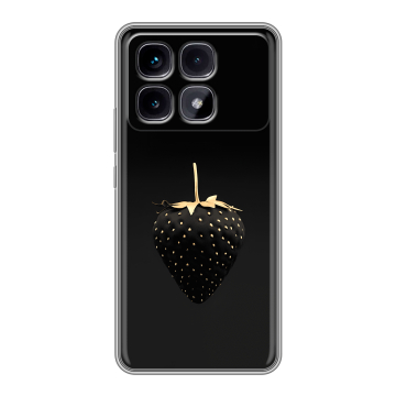 Силиконовый чехол на Xiaomi Redmi K70 Ultra с принтом Черная клубника Силиконовый чехол на Xiaomi Redmi K70 Ultra с принтом Черная клубника