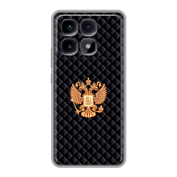 Силиконовый чехол на Xiaomi Redmi K70 Ultra с принтом Герб России принт Силиконовый чехол на Xiaomi Redmi K70 Ultra с принтом Герб России принт