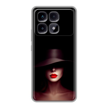 Силиконовый чехол на Xiaomi Redmi K70 Ultra с принтом Девушка в шляпе Силиконовый чехол на Xiaomi Redmi K70 Ultra с принтом Девушка в шляпе