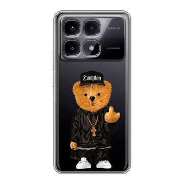 Силиконовый чехол на Xiaomi Redmi K70 Ultra с принтом Мишка