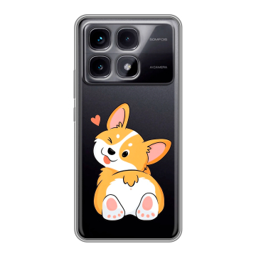 Силиконовый чехол на Xiaomi Redmi K70 Ultra с принтом Корги