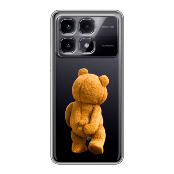 Силиконовый чехол на Xiaomi Redmi K70 Ultra с принтом Медведь Силиконовый чехол на Xiaomi Redmi K70 Ultra с принтом Медведь
