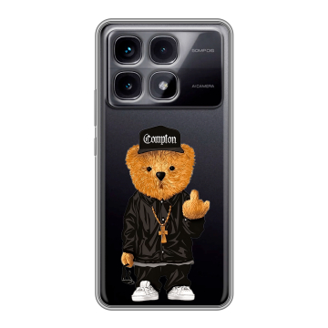 Силиконовый чехол на Xiaomi Redmi K70 Ultra с принтом Плюшевый медведь