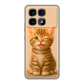 Силиконовый чехол на Xiaomi Redmi K70 Ultra с принтом котенок