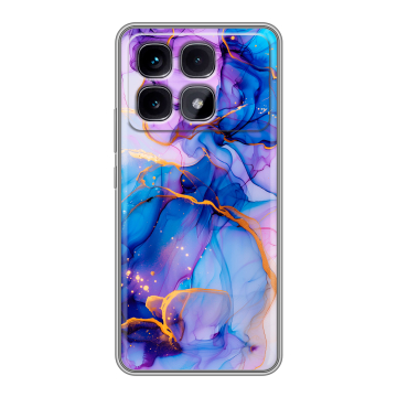 Силиконовый чехол на Xiaomi Redmi K70 Ultra с принтом синий мрамор Силиконовый чехол на Xiaomi Redmi K70 Ultra с принтом синий мрамор