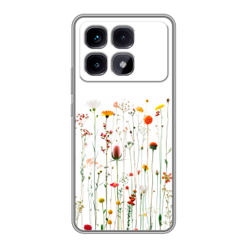 Силиконовый чехол на Xiaomi Redmi K70 Ultra с принтом цветы