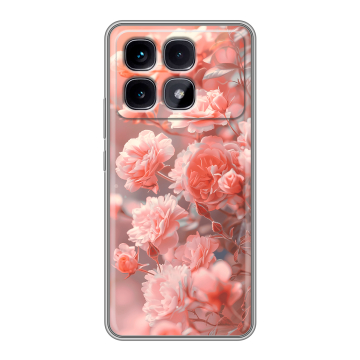Силиконовый чехол на Xiaomi Redmi K70 Ultra с принтом Розы цветы Силиконовый чехол на Xiaomi Redmi K70 Ultra с принтом Розы цветы