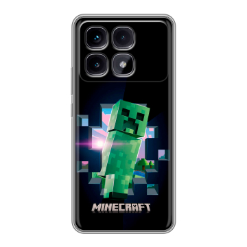 Силиконовый чехол на Xiaomi Redmi K70 Ultra с принтом Майнкрафт Minecraft Силиконовый чехол на Xiaomi Redmi K70 Ultra с принтом Майнкрафт Minecraft