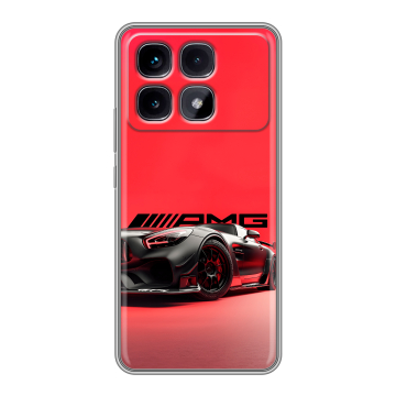 Силиконовый чехол на Xiaomi Redmi K70 Ultra с принтом Мерседес Mercedes AMG