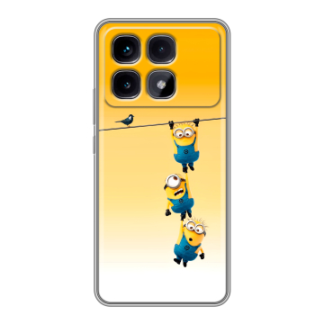 Силиконовый чехол на Xiaomi Redmi K70 Ultra с принтом Миньоны Силиконовый чехол на Xiaomi Redmi K70 Ultra с принтом Миньоны