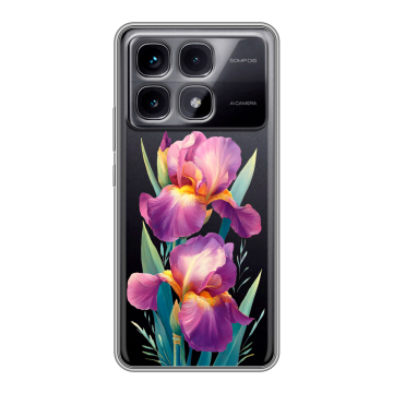 Силиконовый чехол на Xiaomi Redmi K70 Ultra с принтом Цветы орхидеи