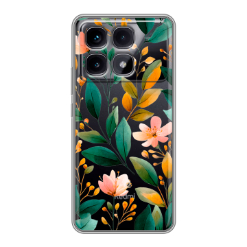 Силиконовый чехол на Xiaomi Redmi K70 Ultra с принтом Цветы паттерн