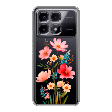 Силиконовый чехол на Xiaomi Redmi K70 Ultra с принтом Цветы