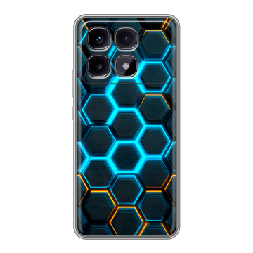 Силиконовый чехол на Xiaomi Redmi K70 Ultra с принтом Неоновые соты