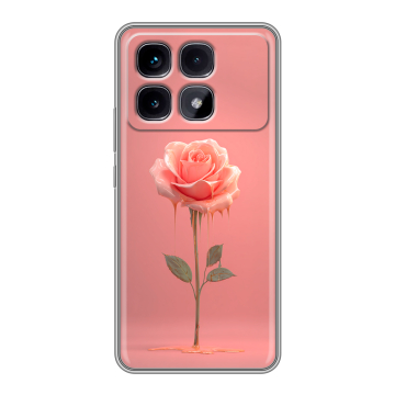 Силиконовый чехол на Xiaomi Redmi K70 Ultra с принтом Розовая роза