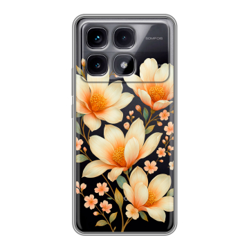 Силиконовый чехол на Xiaomi Redmi K70 Ultra с принтом Цветы