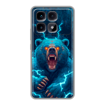 Силиконовый чехол на Xiaomi Redmi K70 Ultra с принтом Медведь