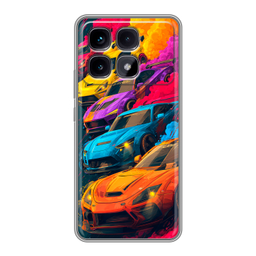 Силиконовый чехол на Xiaomi Redmi K70 Ultra с принтом Тачки