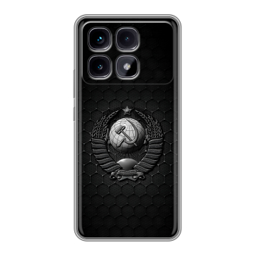 Силиконовый чехол на Xiaomi Redmi K70 Ultra с принтом Герб Флаг СССР Силиконовый чехол на Xiaomi Redmi K70 Ultra с принтом Герб Флаг СССР