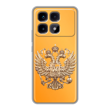 Силиконовый чехол на Xiaomi Redmi K70 Ultra с принтом Герб Флаг России