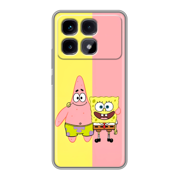 Силиконовый чехол на Xiaomi Redmi K70 Ultra с принтом Спанч боб Спанчбоб Силиконовый чехол на Xiaomi Redmi K70 Ultra с принтом Спанч боб Спанчбоб
