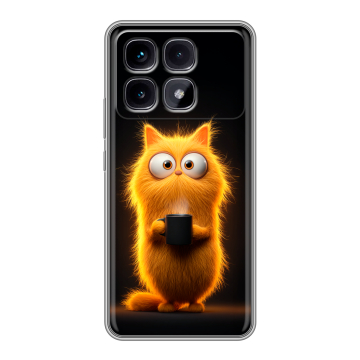 Силиконовый чехол на Xiaomi Redmi K70 Ultra с принтом Смешной кот Силиконовый чехол на Xiaomi Redmi K70 Ultra с принтом Смешной кот