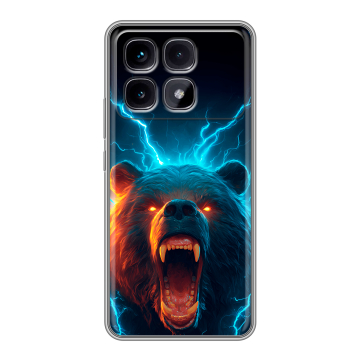Силиконовый чехол на Xiaomi Redmi K70 Ultra с принтом Медведь